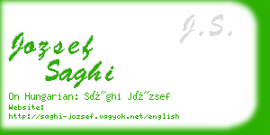 jozsef saghi business card